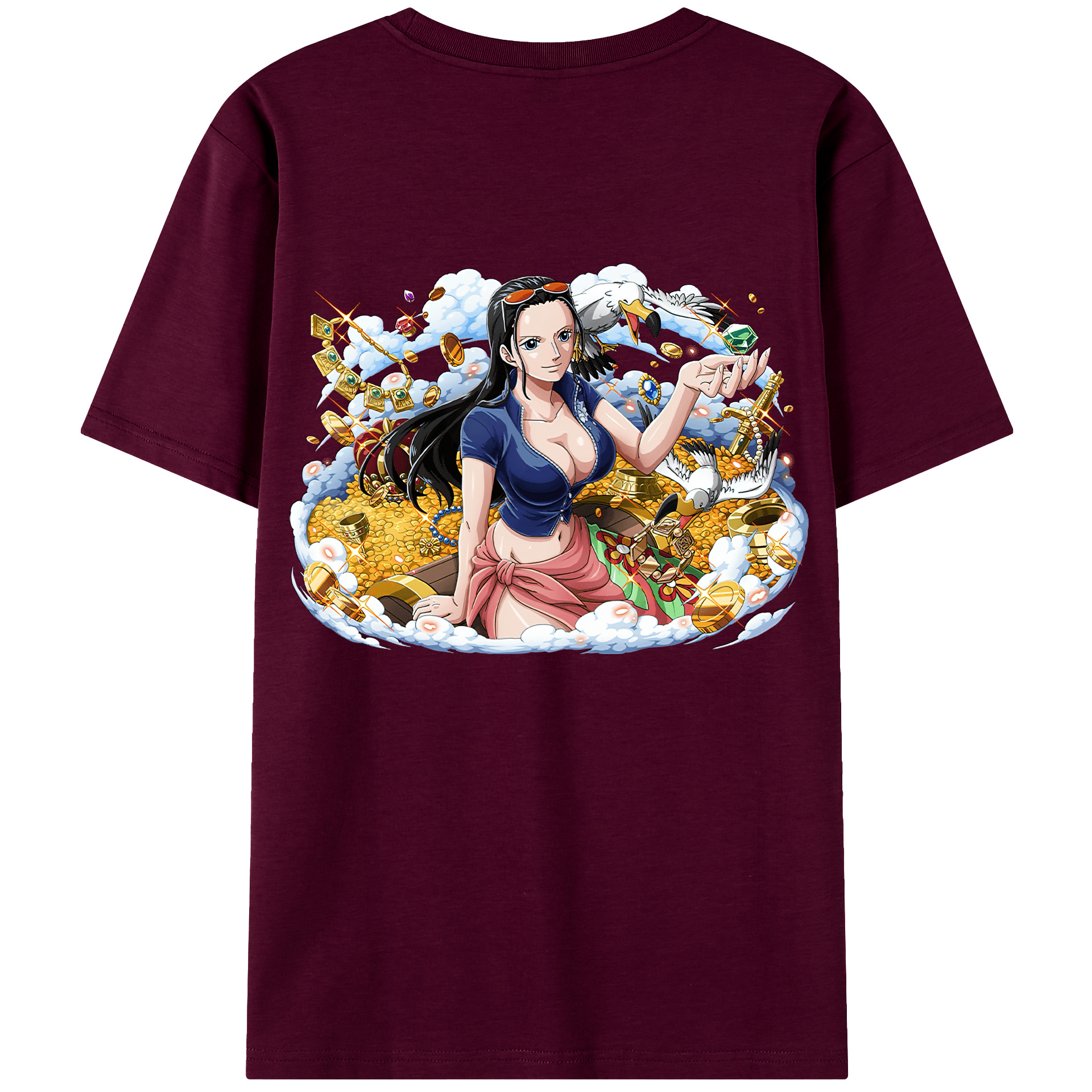 ワンピース ニコ・ロビン ONE PIECE Nico Robin レディース半袖Tシャツ(バックプリント)